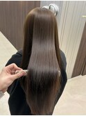 横浜髪質改善縮毛矯正韓国レイヤーハッシュカットブラウン