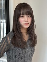 ローネス ギンザ(LONESS ginza)&nbsp;ロングレイヤー/ハッシュカット/ココアブラウン/韓国巻き