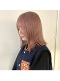 ブリーチ1回のホワイトピンクベージュ