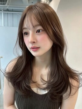 ノイズオオサカ 梅田店(NOISM OSAKA) 小顔外ハネミディアムアッシュ20代30代40代くびれミディ韓国ヘア