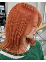 リシャルム 新保店(Re charme)&nbsp;【高発色カラー】オレンジレイヤーボブ【上重晴輝】