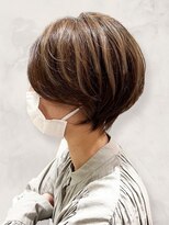 ルノヘアー(Lunohair) 大人艶感ボブ×白髪ぼかし×ハイライトメッシュ/似合わせカット