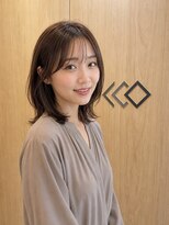 ラベスト バイ セロ 池袋本店(LOVEST by CERO)&nbsp;池袋/大人可愛いくびれミディアム/顔周りレイヤー/前髪・顔周り