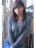【Rohange】ラウンドバング×スモーキーベージュ
