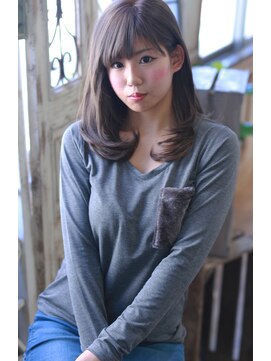 ラファンジュ ヘアー(Rohange hair) 【Rohange】ラウンドバング×スモーキーベージュ