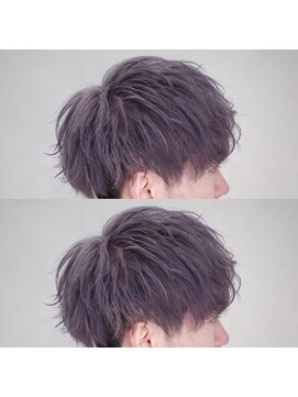 ジゼル(gisele) ラベンダーアッシュ×ブロックマッシュ