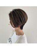 前下がり×グラデーション グレイヘアーをカバー