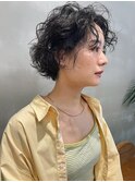 ボブとくせ毛を活かしたパーマ
