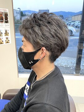 リリ(Liri material care salon by JAPAN) メンズショート[グレージュアッシュ/ネイビーグレー]