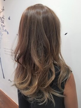 ショウレガーメ(show legame) レイヤーロング　ベージュ×グラデーション