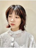 ウルフボブ/顔周りレイヤー/ピンクカラー/ 《ciia吉祥寺 aoi》