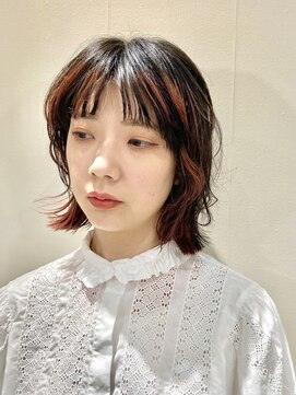 シーア(ciia) ウルフボブ/顔周りレイヤー/ピンクカラー/ 《ciia吉祥寺 aoi》