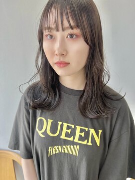 ヘアー アイス 御器所本店(HAIR ICI) 大人美人艶カラーベージュ小顔カット透明感レイヤーロング