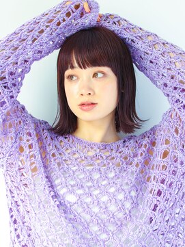 ガリカ 蔵前(Gallica) 【竹之内蔵人】外ハネボブ/大人っぽい暖色系カラー/ワインレッド