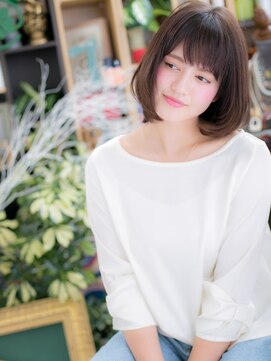 カバーヘア ブリス 戸田公園西口店(COVER HAIR bliss) 斜めバンググレージュナチュラルミディc5戸田公園20代30代40代