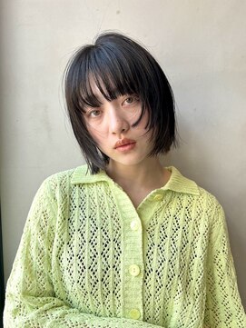 パークレーン アイス イヴェン(park lane ICI yeven) ボブ　顔まわりカット　切りっぱなしボブ　YUKI