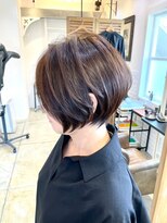 ボタニカル(BOTANICAL) 小顔ひし形ショートカットチョコレートブラウン20代30代40代