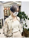 ショートヘアで出来るデザインカラー・裾カラー・パールベージュ