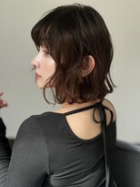 ユーフォリア 青山(Euphoria)&nbsp;20代30代透明感暗髪アッシュブルーグレージュ丸みボブ