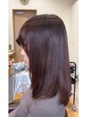 ミディアムヘアの髪質改善ストレート＆髪質改善カラー！