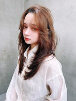 エイチ(H eitf) H【eitf】 原宿 表参道 ミディアムレイヤー/透け感ブラウン