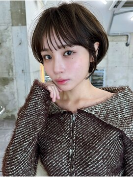 サイン 渋谷(SIGN) 20代ボブレイヤーカットグレージュブリーチ無し