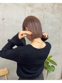 ショコラベージュ/ボブ/ブリーチあり/恵比寿/代官山