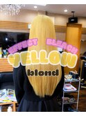初ブリーチ！超ロング　イエローブロンド