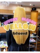 ヘアーメイク ダンス(hair make DANCE) 初ブリーチ！超ロング　イエローブロンド