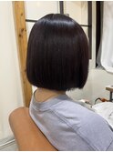 ラベンダーカラー/切りっぱなしボブ