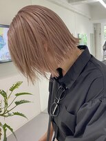 レフ(LEF)&nbsp;ボブ/ダブルカラー/ミルクティーベージュ/ケアブリーチ/透明感