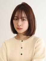 アース 日吉店(HAIR&MAKE EARTH) 20代30代艶感ストレート髪質改善カラーミルクティーベージュ