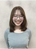 ミディアムレイヤー×透明感ベージュ◎