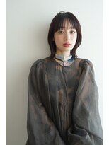 トリッカ 銀座(tricca)&nbsp;ミディアムレイヤー/くびれヘア/シースルーバング/透明感カラー