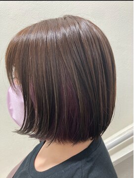 リジョイスヘア(REJOICE hair) 【REJOICE hair】インナーパープルピンクデザイン☆GAMO
