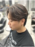 韓国風センターパートコンマヘアカルマヘアフェザーパーマ