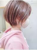 say.ショートボブひし形ショートエンドカラーローズブラウン