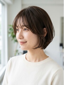 ハピネス 河原町店(Happiness) ショートボブミディアムボブくびれボブ前髪あり