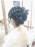 ふんわりアップアレンジ　【ヘアアレンジ　立川/浴衣/エクステ】