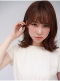 【藤原三知代】ナチュラルベージュ×ミディアムレイヤー