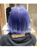 ブルーカラー_マニッシュショート,ネイビーカラー,外ハネボブ