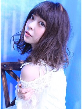 ノクターン 池袋(NOCTURNE) ココアアッシュ+フリンジウェーブセシルカット