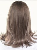 大人かわいい前髪セシルカットココアブラウンフリンジウェーブ