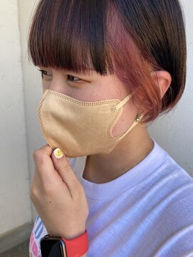 ジュエ ヘアー デザイン(Jue hair design) 顔まわりピンクインナー