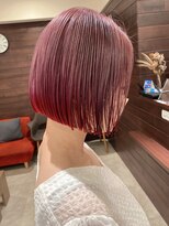 ジャム(Jam)&nbsp;オイルで簡単ミニボブ×ピンクカラー裾カラーで可愛く★中村大輔