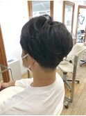 MEN'S HAIR &nbsp;センターパート　ツイストスパイラル　コンマヘア