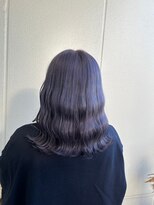 ガリカ シーム(Gallica/SEAM)&nbsp;【桑原雪音】深みラベンダーグレージュ/艶髪フェミニンミディ