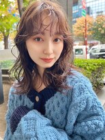 フリティ 大阪西梅田店(friity)&nbsp;ベージュインナーカラーショートボブレイヤーミディアム前髪