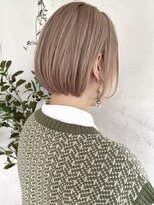 トレヘアー 京都 烏丸(tRe hair) ミニボブ　ミルクティーベージュ