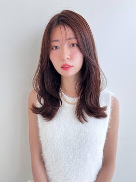アグ ヘアー デン 新潟江南区店(Agu hair den) 《Agu hair》くびれ落ち着きセミロング×numberA.ヘアバター